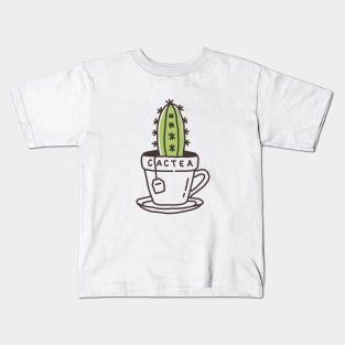 Cactea Cactus and Tea Kids T-Shirt